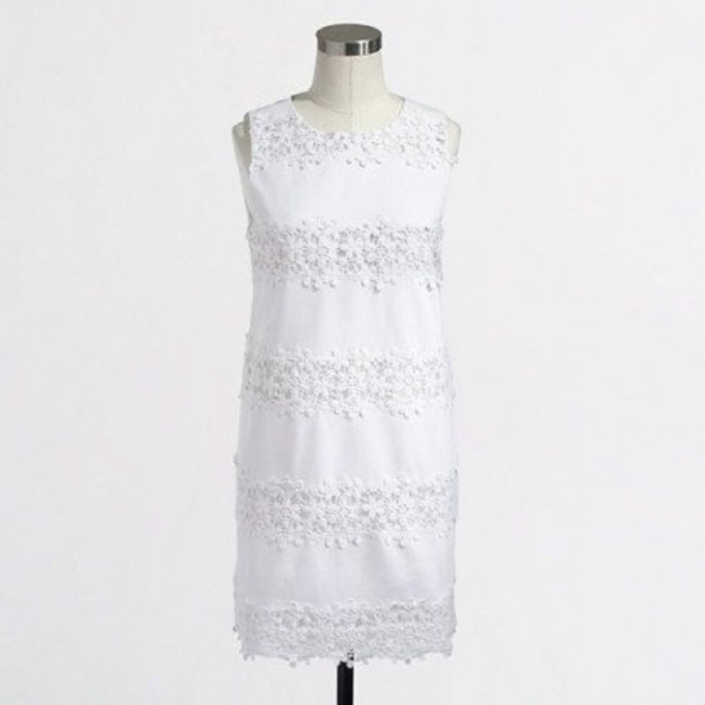 J Crew white lace summer dress